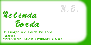 melinda borda business card